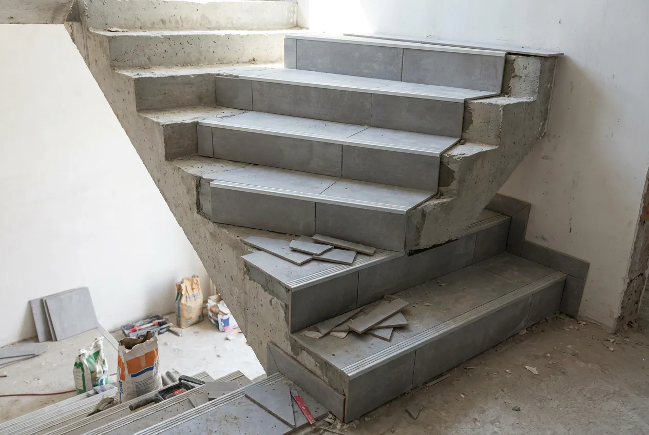 Escalier carrelé